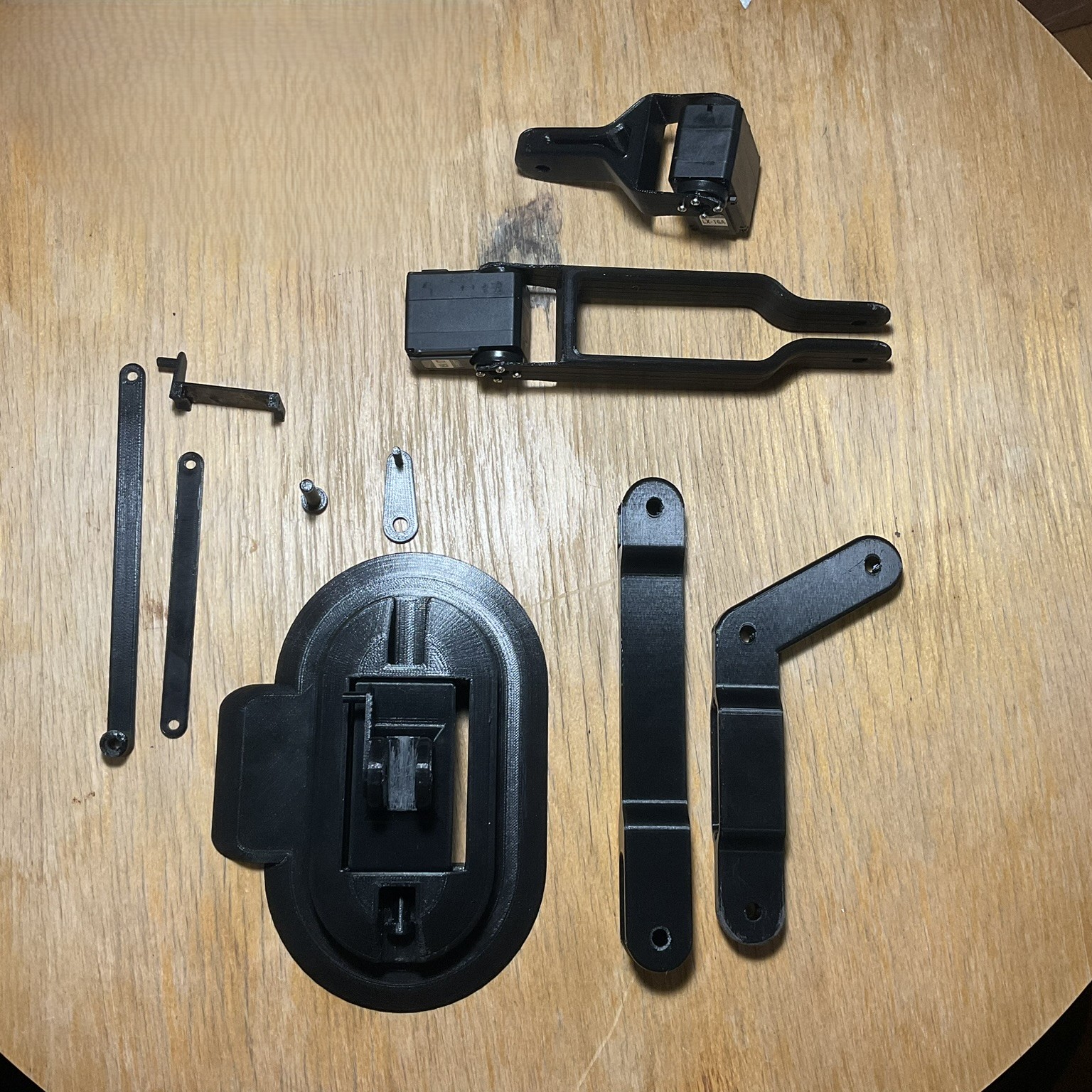 3D Printed Parts Top View